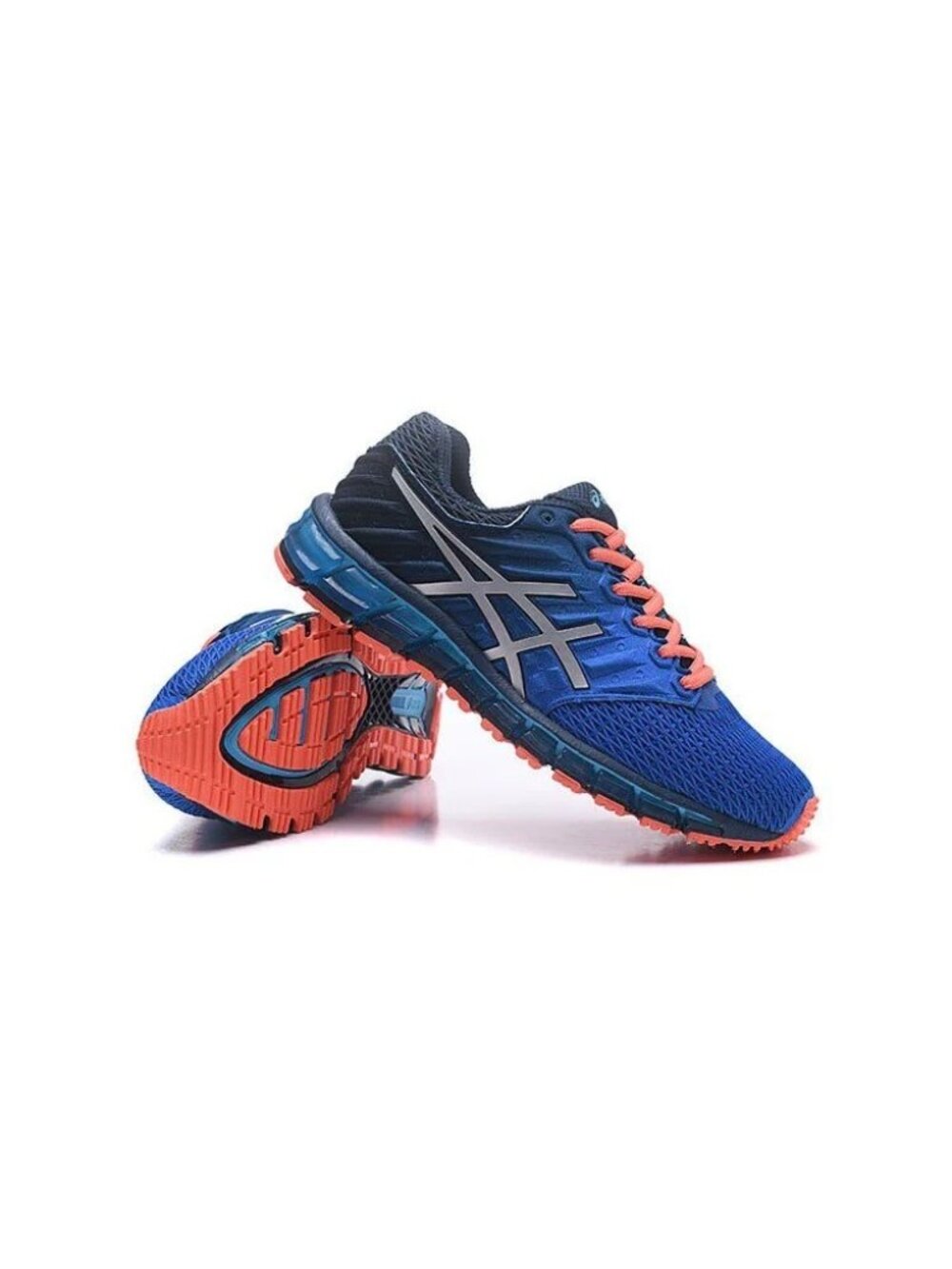 Asics Gel-Quantum 180 Running Shoes Size 10 Blue Orange Synthetic Fiber T6G2N - Picture 3 of 8